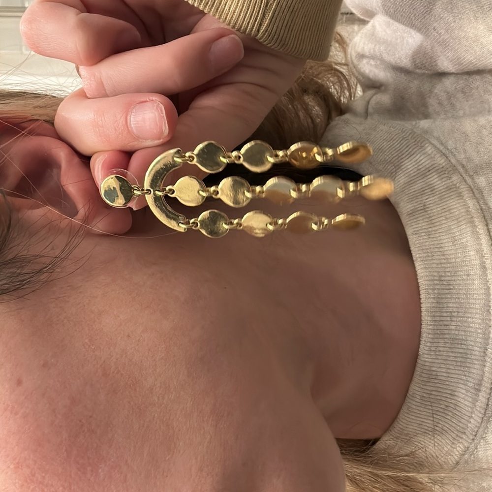 J.Crew Gold Dangle Statement Earring - image 4